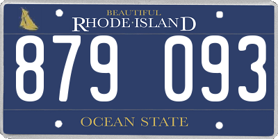 RI license plate 879093