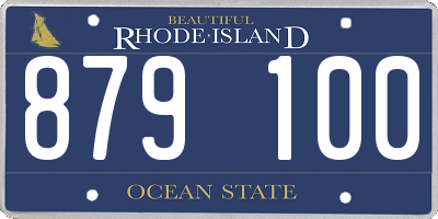 RI license plate 879100