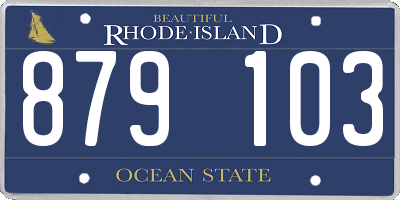 RI license plate 879103