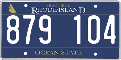 RI license plate 879104