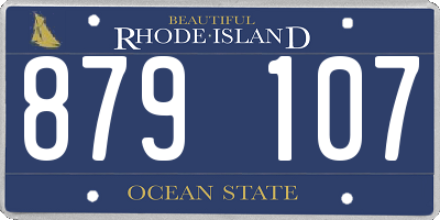 RI license plate 879107