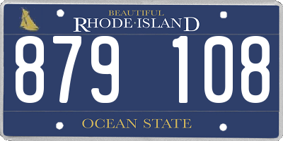 RI license plate 879108