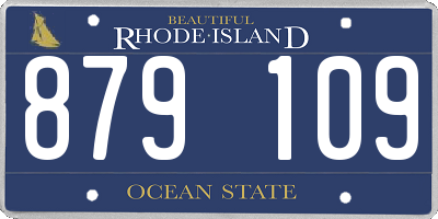 RI license plate 879109
