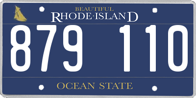 RI license plate 879110