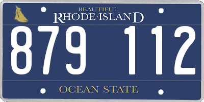 RI license plate 879112