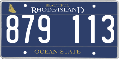 RI license plate 879113