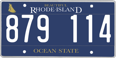 RI license plate 879114