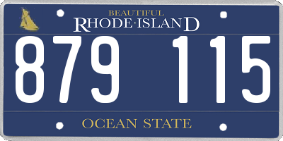 RI license plate 879115