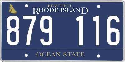 RI license plate 879116