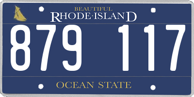 RI license plate 879117