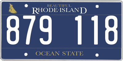 RI license plate 879118