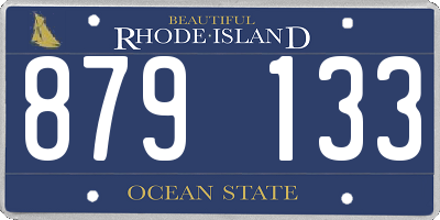 RI license plate 879133