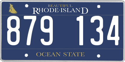 RI license plate 879134