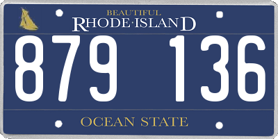RI license plate 879136