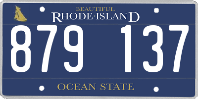 RI license plate 879137