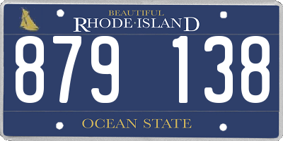 RI license plate 879138