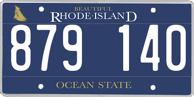 RI license plate 879140