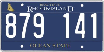 RI license plate 879141