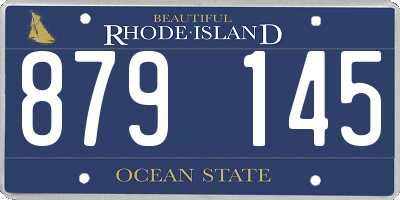 RI license plate 879145