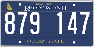 RI license plate 879147