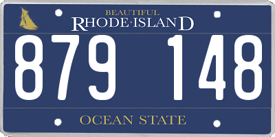 RI license plate 879148