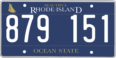RI license plate 879151