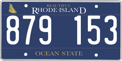 RI license plate 879153