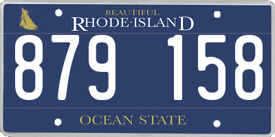 RI license plate 879158