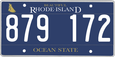 RI license plate 879172