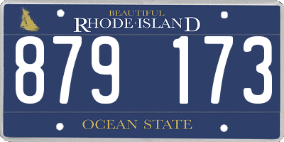RI license plate 879173