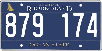 RI license plate 879174