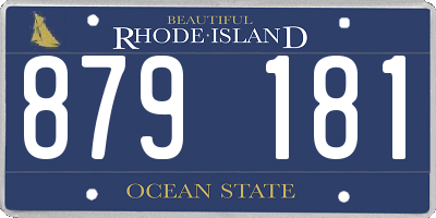 RI license plate 879181