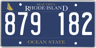 RI license plate 879182