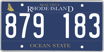 RI license plate 879183