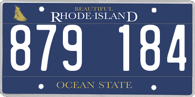 RI license plate 879184