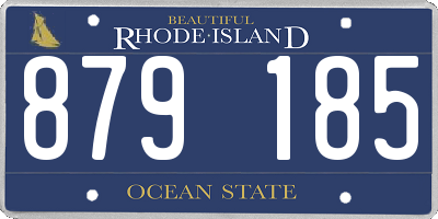 RI license plate 879185