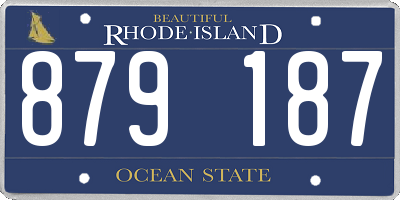 RI license plate 879187