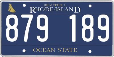 RI license plate 879189