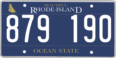 RI license plate 879190
