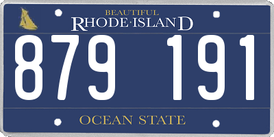 RI license plate 879191