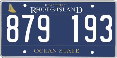 RI license plate 879193