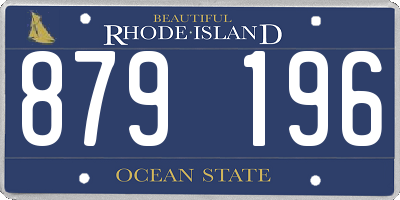 RI license plate 879196