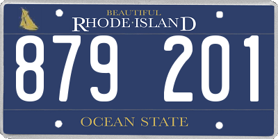 RI license plate 879201