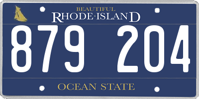 RI license plate 879204