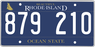 RI license plate 879210