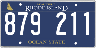 RI license plate 879211