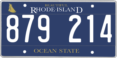 RI license plate 879214