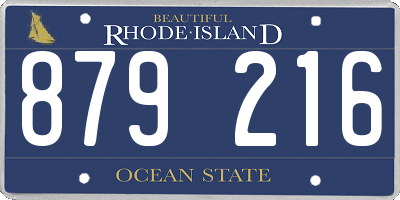 RI license plate 879216