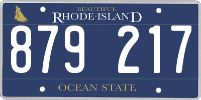 RI license plate 879217