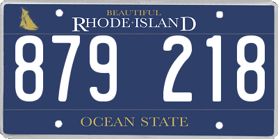 RI license plate 879218